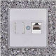 Mutlusan Elitra Plus Corian Einzeln Netzsteckdose RJ45 mit Rahmen in Gray Farbe 10986
