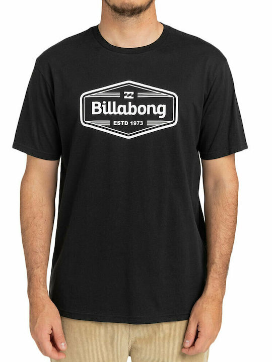 Billabong Ανδρικό T-shirt Μαύρο με Λογότυπο