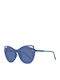 Sting Women's Sunglasses with Blue Plastic Frame and Blue Gradient Lens