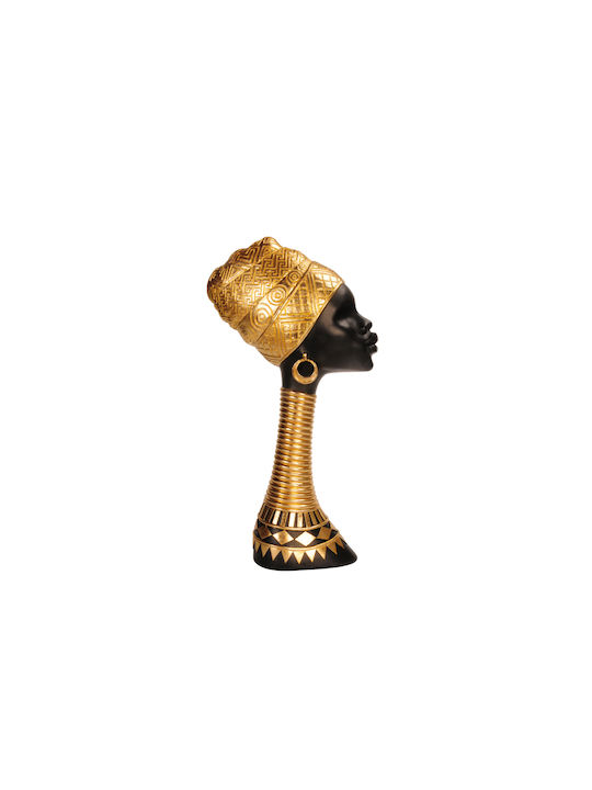 InTheBox Decorativă Bust din Polirășină Abeni în Black / Gold 15.2x7.3x28.7cm 1buc