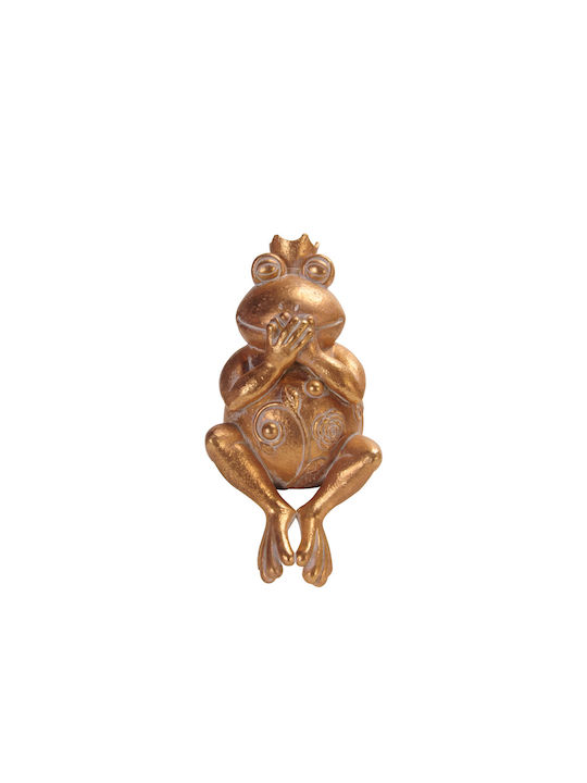 InTheBox Decorative Frog Polyresin Grenouille in Gold 11.2x10x22.6cm 1pcs