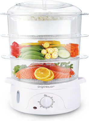 Aigostar 30CFO Food Steamer with 3 Steaming Decks 9lt