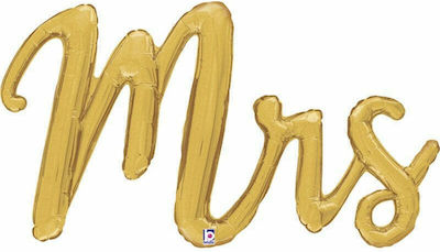 Balloon Foil Jumbo Marriage Letter Gold 99cm