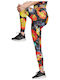Women's Long Running Legging High Waisted Black/Bright Red