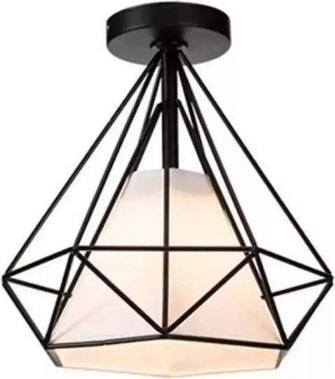 Stimeno Deckenleuchte 25cm Schwarz mit Fassung E27