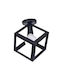 Stimeno Ceiling Mount Light 16cm Black with Socket E27