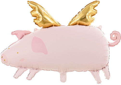 Luftballon Baby-Geburt Peppa Wutz Folie Rosa B--118299 45cm