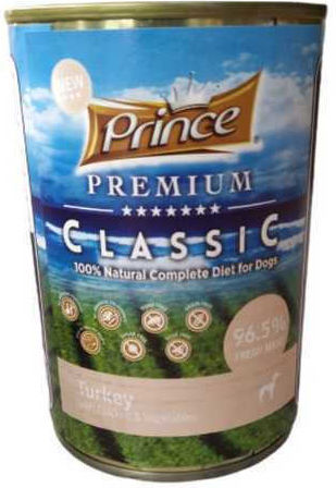 Prince Premium Classic Υγρή Τροφή Σκύλων σε Κονσέρβα με Γαλοπούλα, Κοτόπουλο και Λαχανικά χωρίς Σιτηρά 400gr