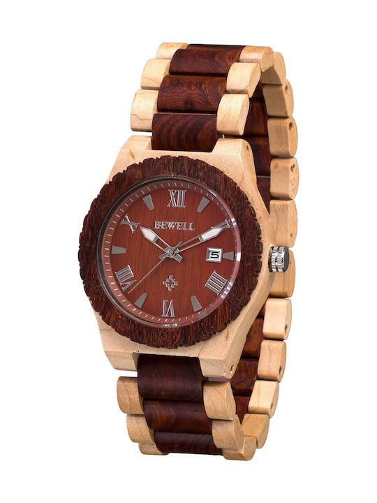 Bewell Notus Ανδρικό Ρολόι 46mm Μπαταρίας με Ξύ...