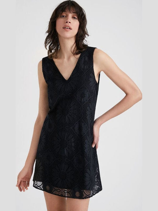 Hamburgo Sommer Mini Abendkleid Schwarz