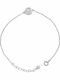 Slevori Women's Bracelet Chain with Cross design made of Silver