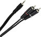 Plugger Καλώδιο Ήχου 3.5mm male - RCA male Μαύρο 6m PLUCABYMMSRM06M00EAS