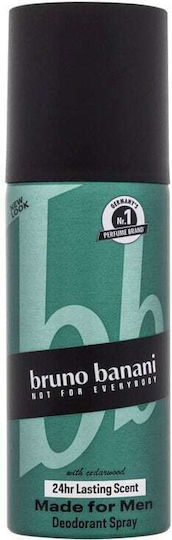 Bruno Banani Made For Men Cedarwood 24h Deodorant Αποσμητικό 24h σε Spray 150ml