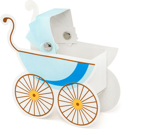 PartyDeco Schachtel für Hochzeitsgeschenke Hellblau Blaue Karte 10 Stück 10Stück