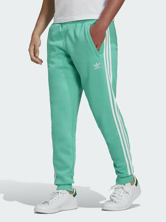 Adidas Adicolor Classics Παντελόνι Φόρμας με Λάστιχο Fleece Πράσινο