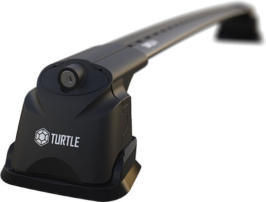Turtle Aluminum Car Roof Bars Air3 106cm for Peugeot Partner Tepee Set with Roof Rack Legs and Lock Black