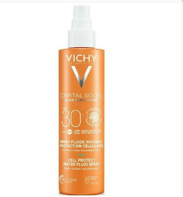 Vichy Capital Soleil Cell Protect Water Fluid Sonnenschutz Creme für den Körper SPF30 in Spray 200ml