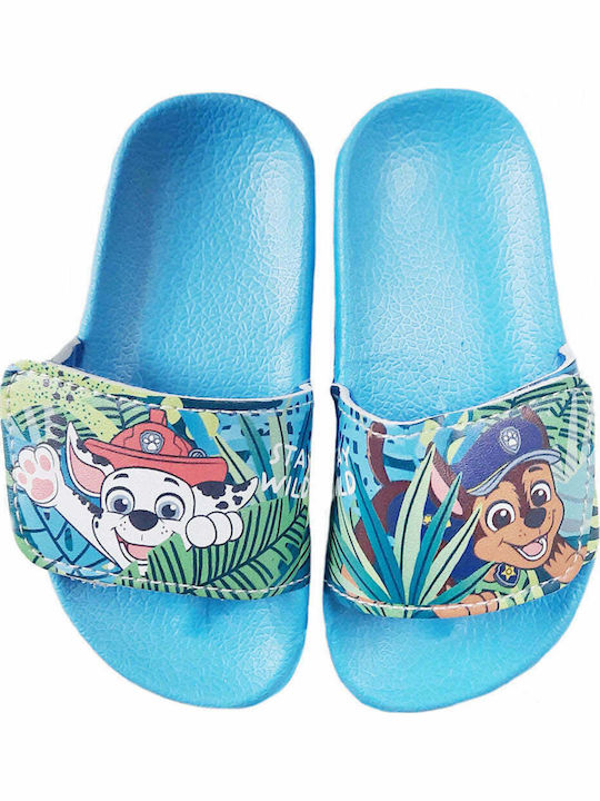 Kinder Badeschlappen Pfoten-Patrouille Hellblau Paw Patrol Twin