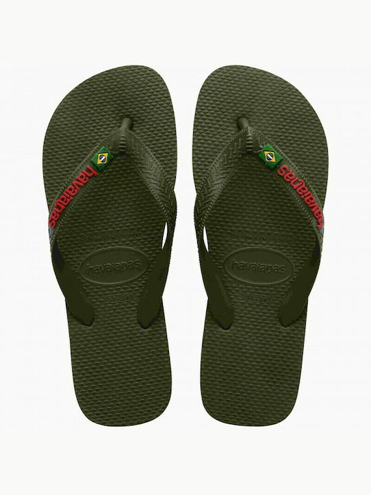 Havaianas Brasil Logo Flip Flops σε Πράσινο Χρώμα