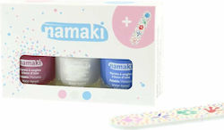 Namaki Pink Pearly White Light Blue Kids Nail P...