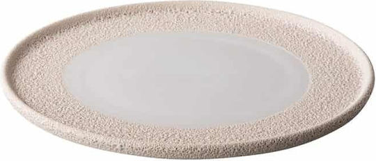 Raw Vulcanic Teller Untiefe Keramik Beige mit Durchmesser 28cm 2Stück