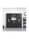 Shoe Cabinet Detroit XL Plastic with 2 Shelves Black 89x54x93cm
