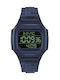 Philipp Plein Digital Watch Battery with Blue Rubber Strap