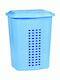 Viomes N.460 Laundry Basket Plastic with Cap 46x36x53cm Blue
