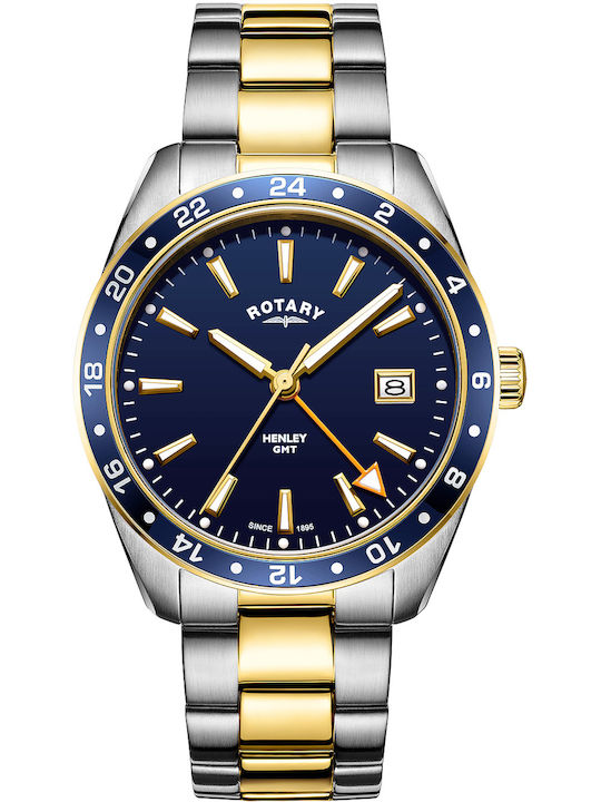 Henley Men's Watch 40mm Battery with Stainless Steel Bracelet Gold/Silver