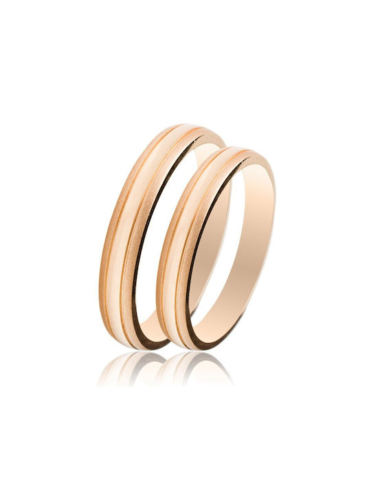 Rosa Gold Ring SL23G Slim MASCHIO FEMMINA 9 Karat Ring Größe:41 (Stückpreis)