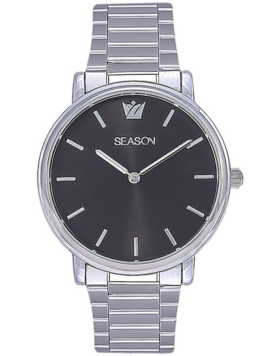 Season Time Women's Watch with Silver Metal Bracelet