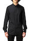 Long-sleeved Cotton Shirt Black