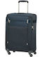 Samsonite Citybeat Koffer Kabine Stoff Blau mit 4 Räder Höhe 55cm