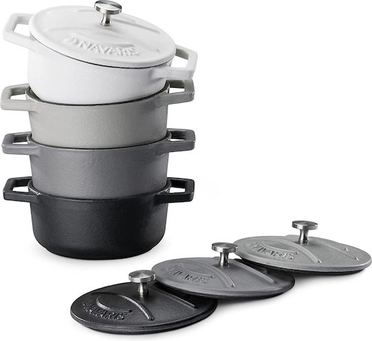 Navaris Cast Aluminum Pots Set Colorful 4 Pieces