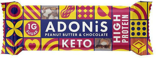 Adonis Keto High Protein Riegel mit 10.3gr Protein & Geschmack Schokoladen-Erdnussbutter 45gr