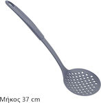 Shallow Plastic Colander Slotted Spoon Gray 37cm