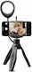 SBS Selfie-Stative Ring Light mit Aufhelllicht Schwarz