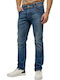 Ανδρικό Παντελόνι Τζιν με Regular Εφαρμογή Light Blue Denim