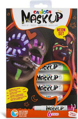 Pictură Facială de Carnaval Set de 6 culori Neon MaskUp Multicolor 43156