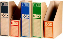 IONIA Box Suport pentru Reviste de Arhivă Kraft 9 Hârtie Roșu 32x9x26cm.
