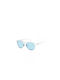 Quiksilver Sunglasses with White Plastic Frame and Light Blue Mirror Lens EQYEY03152-XWWB