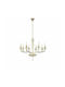 Ondaluce Πολυέλαιος 8xE14 Ø82cm με Κεράκια Χρυσός LP.VILLA/8-ORO