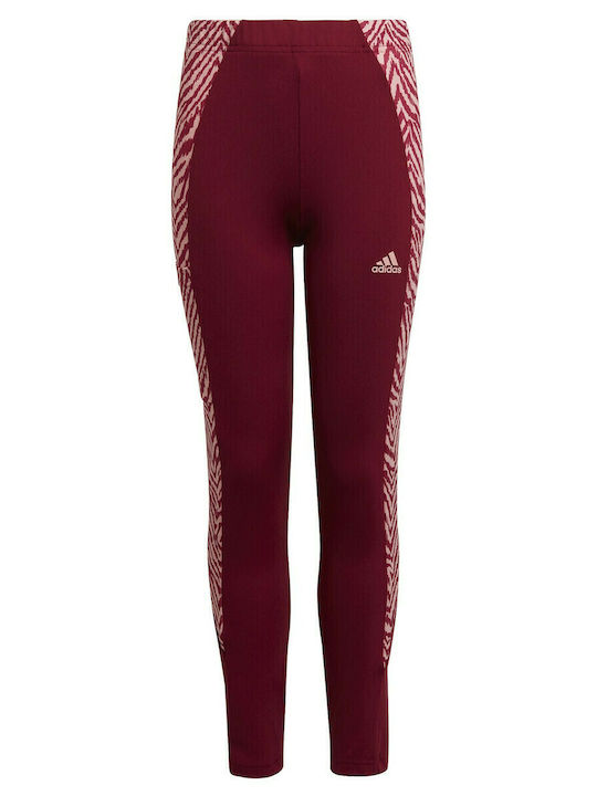 Kinder Leggings Sport Lang Rot Designed 2 Move