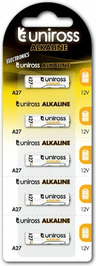 Uniross High Voltage Αλκαλικές Μπαταρίες A27 12V 5τμχ
