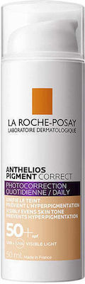 La Roche Posay Anthelios Pigment Correct Photocorrection Daily Sonnenschutz Creme Für das Gesicht SPF50 mit Farbe 50ml