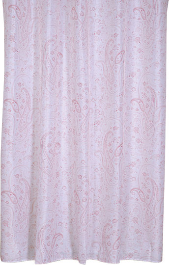 Nef-Nef Homeware Anais Fabric Shower Curtain 180x200cm Pink 030493