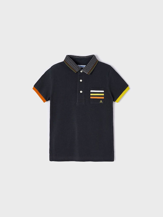 Mayoral Kids Polo Short Sleeve Navy Blue