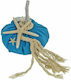 Art et Lumiere Decorative Pumpkin made of Fabric Turquoise 22x22cm 1pcs