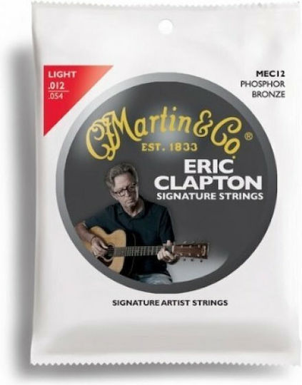 Martin Eric Clapton Signature Set Acoustic Guitar Strings Phosphor Bronze 12 - 54 Light