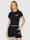 Ellesse Vikins Damen Sportlich Crop T-shirt Schwarz